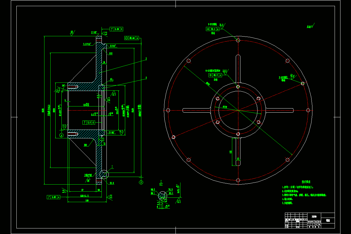 JJ2559-行星减速器端盖加工工艺及钻6-M12底孔夹具设计