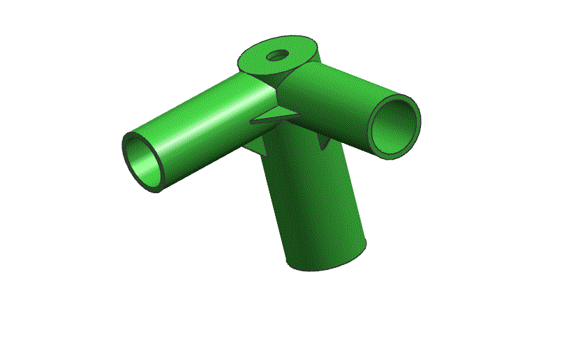 JJ3825-蚊帐支架三通注塑模具设计[垂直三通管]【含UG三维图】