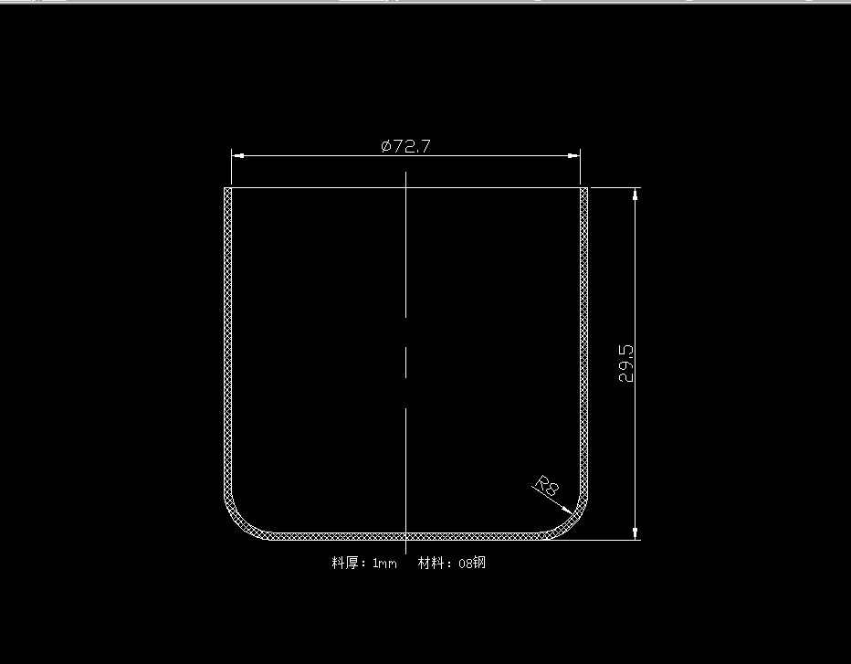 P247-无凸缘U形深圆筒形件的拉深模冲压模具设计-长72.7
