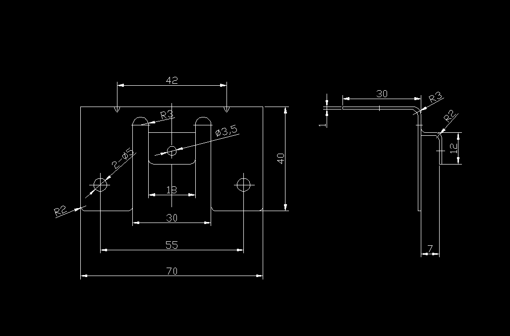 P248-温控器架的冲孔落料正装复合模以及弯曲模设计