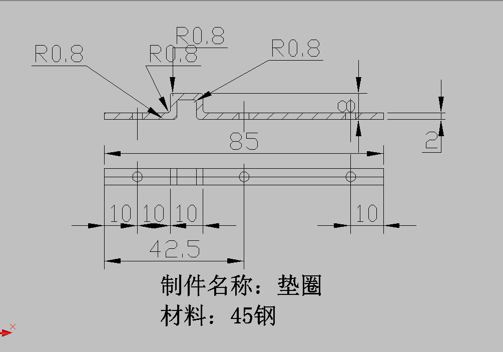 P283-带三孔凸缘几字形垫圈的冲压模具结构设计-长85