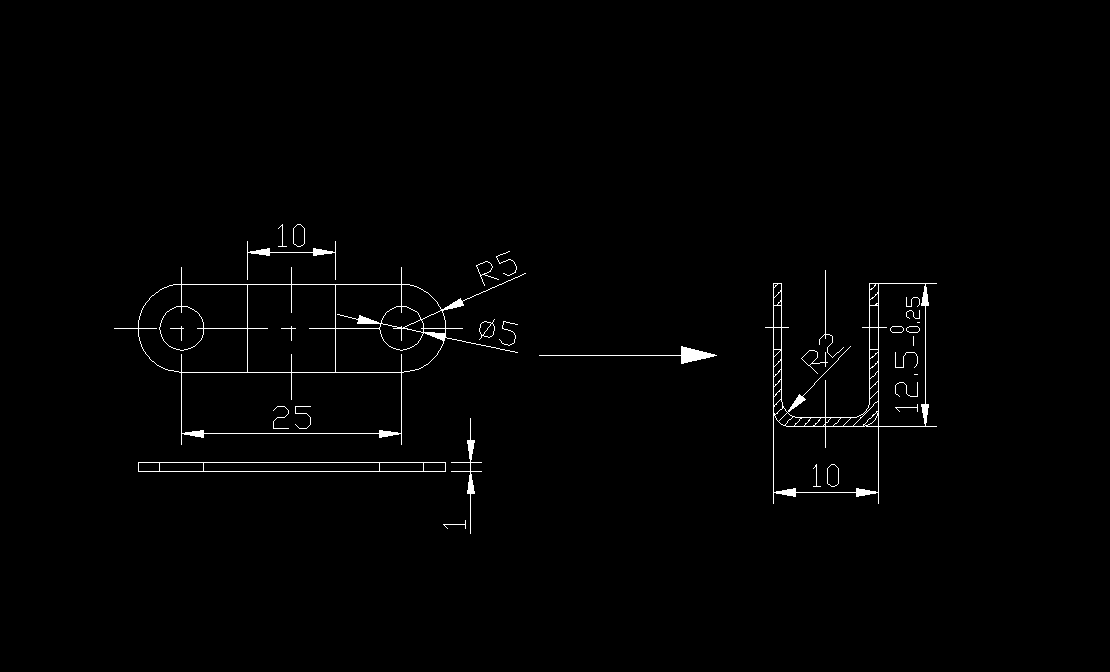P291-侧双圆孔U形弯曲件的冲压成形工艺及模具设计-2套模具