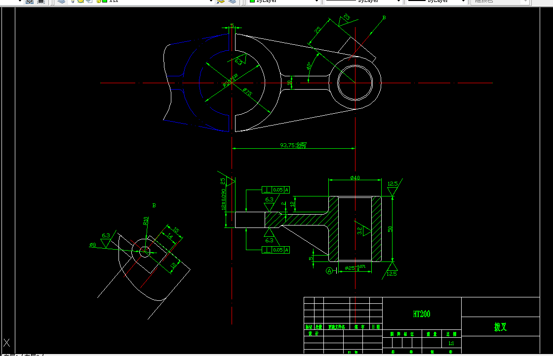 M7358-拨叉加工工艺规程及铣φ25孔上端面夹具设计[气动夹具]