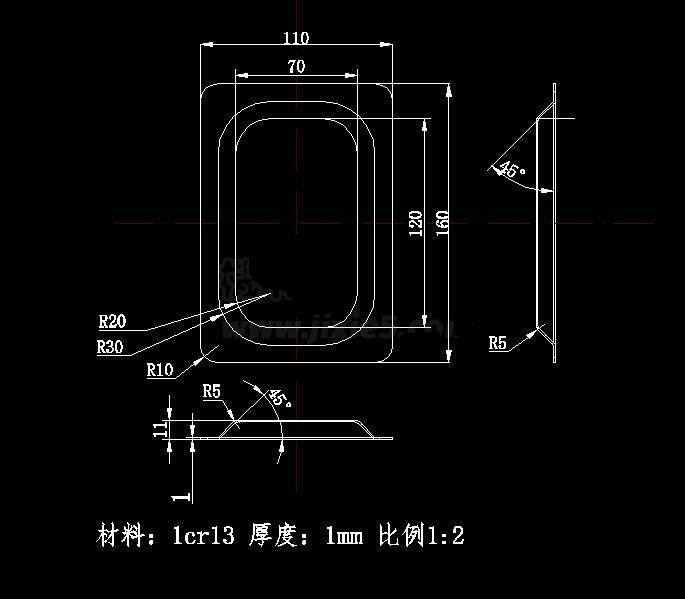 JJ4034-超声波清洗机上盖冷冲压模具设计