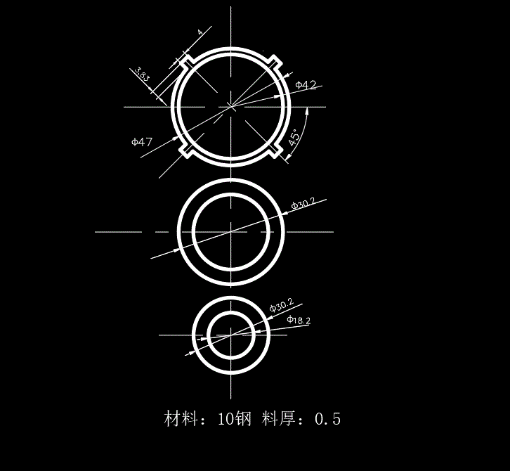JJ4416-垫片的冲裁模具设计及冲压工艺-外径47