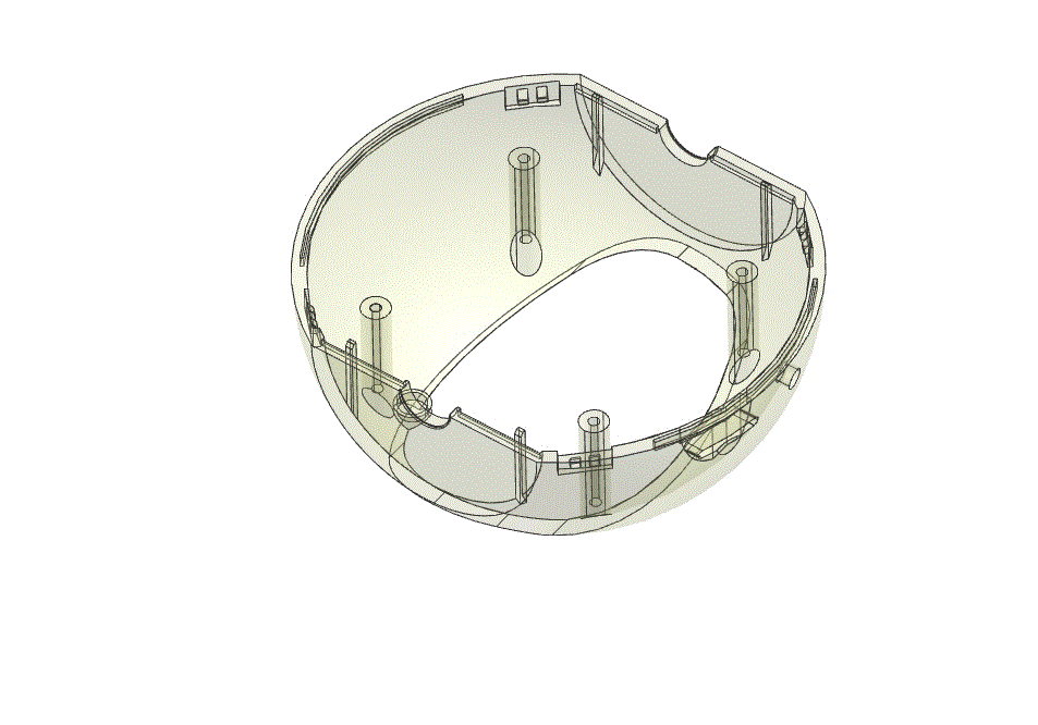 JJ4436-监控摄像机头部内部前壳造型及注塑模具设计【含UG三维图】