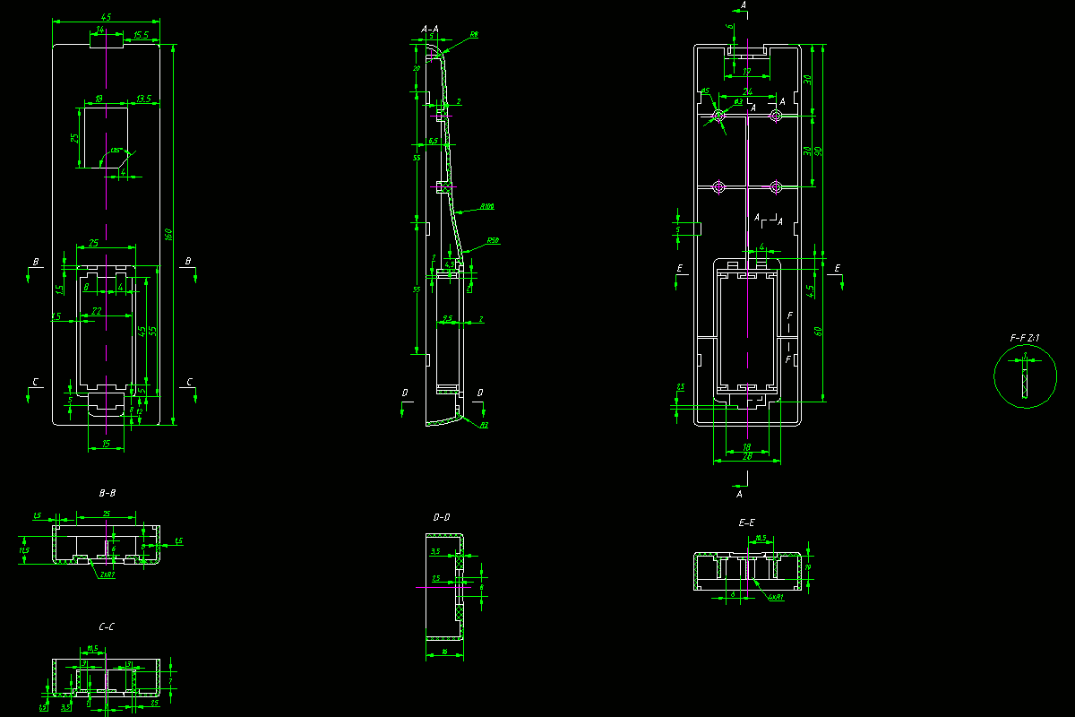 JJ4483-遥控器下盖注塑模具设计