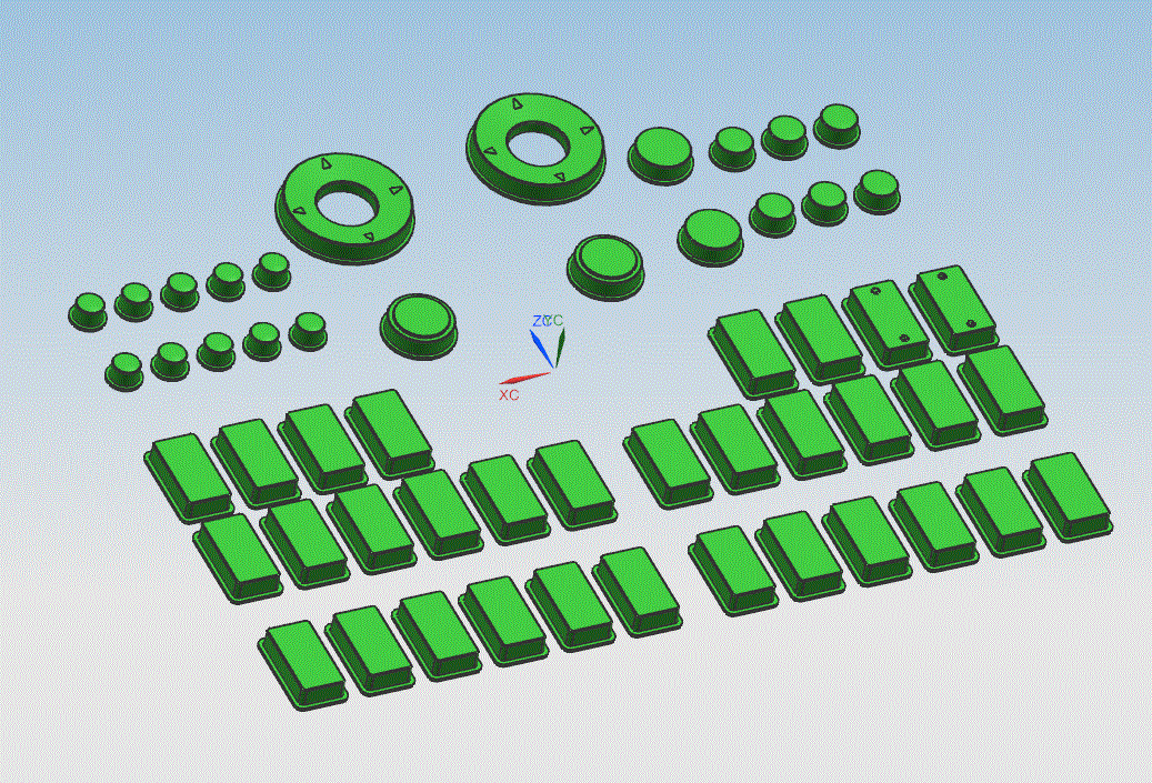 JJ4510-手机按键注塑模具设计【含UG三维图】