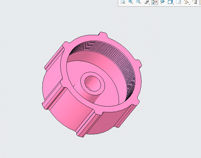 JJ4683-瓶盖注塑模设计[自动脱螺纹抽芯]【含Proe三维图】