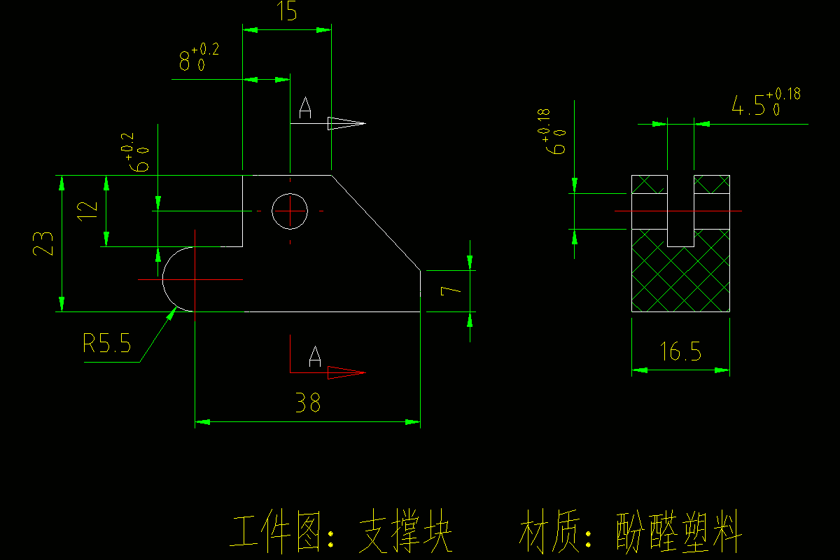 JJ4695-支撑块注塑成型工艺及模具设计