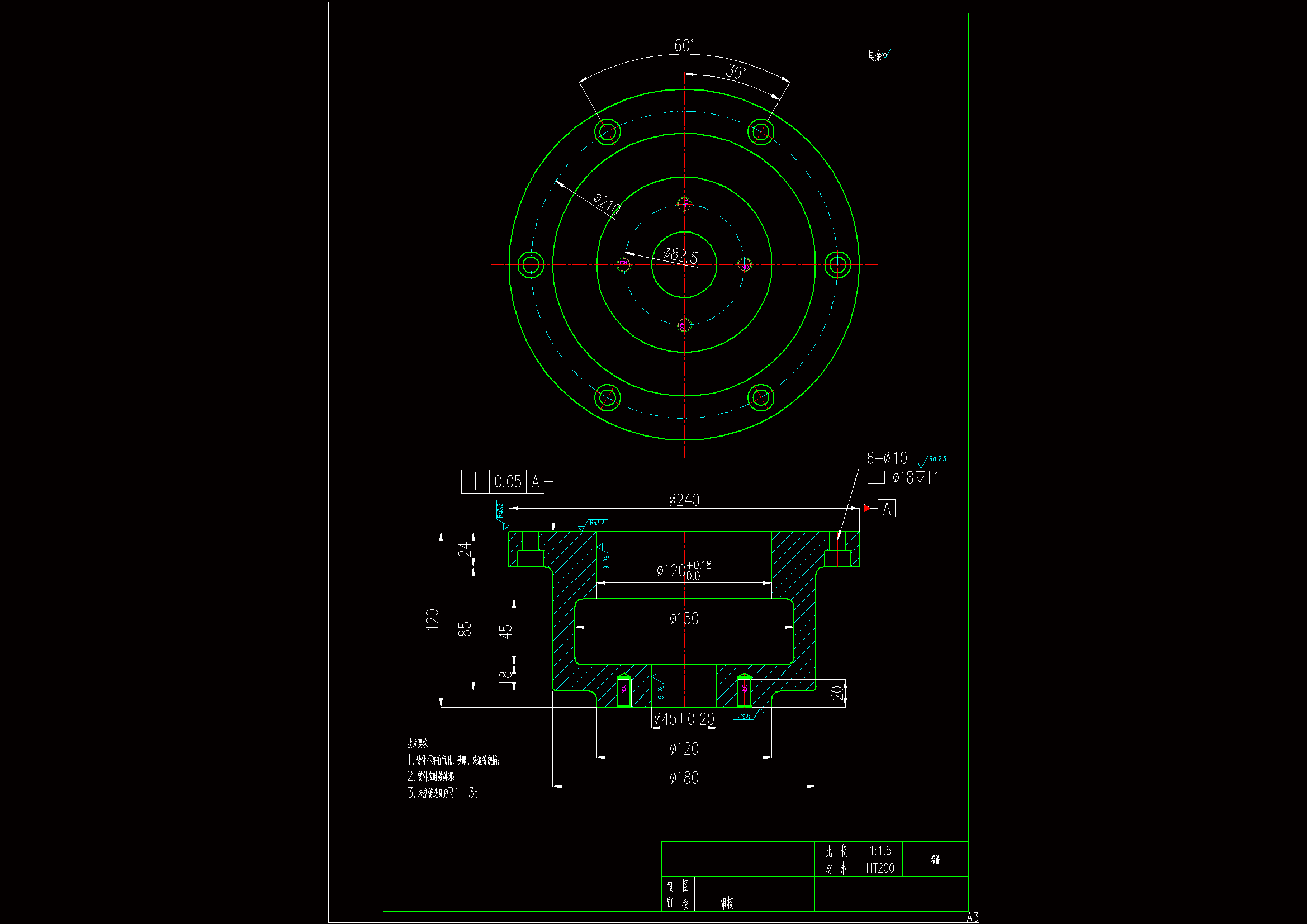 JJ5223-端盖铸造工艺设计