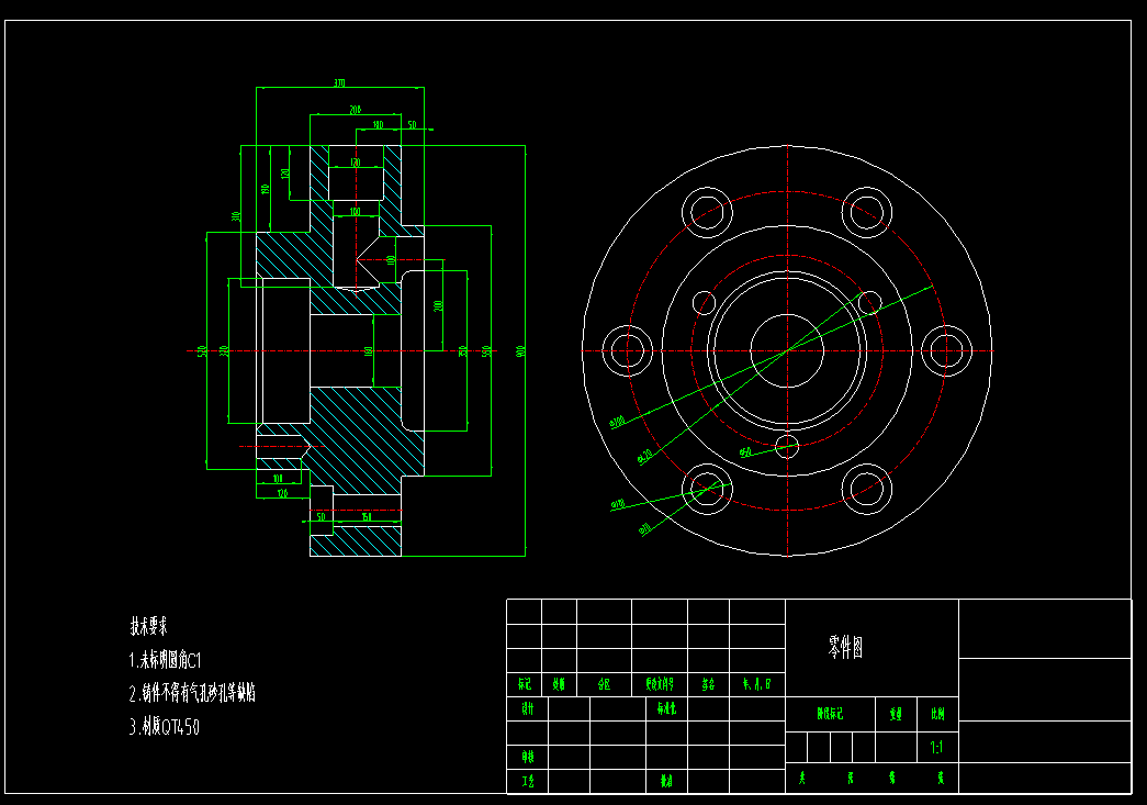JJ5227-端盖零件铸造工艺设计