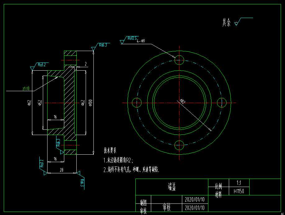 P655-端盖铸造工艺设计