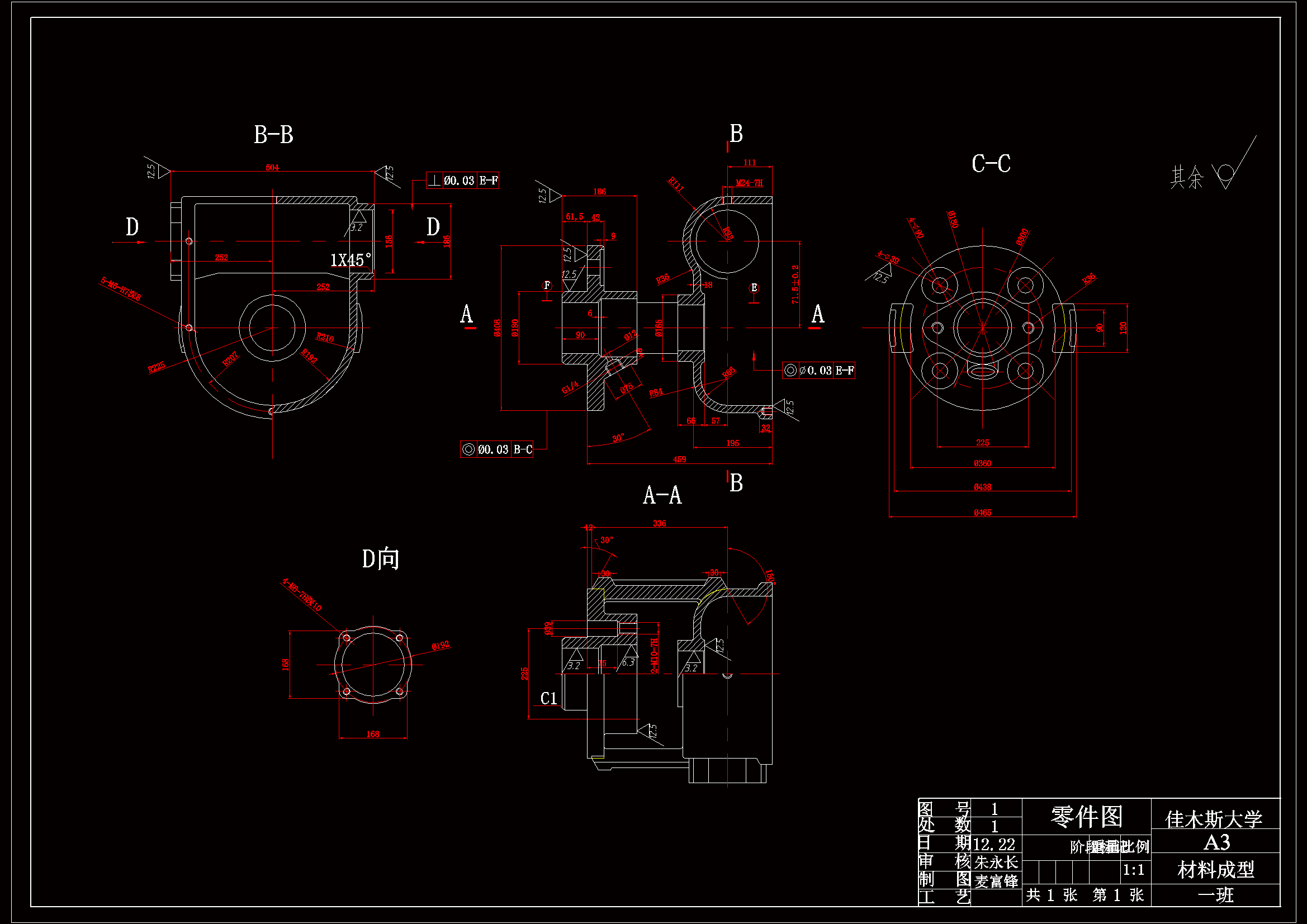 JJ5247-蜗轮箱铸造工艺设计