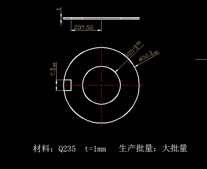 JJ5303-圆止动垫片冲压工艺及复合模模具设计-外径50