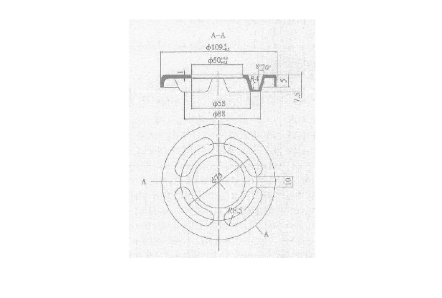 JJ4291-端盖冲压模具设计-2套模具-长109