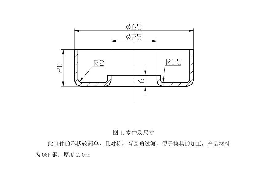 JJ4301-端盖产品的工艺分析与冲裁模设计-2套模具-长65