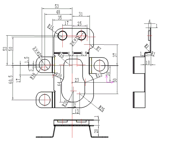 JJ4362-某型号支承座冲压工艺分析及冲裁工序模具设计