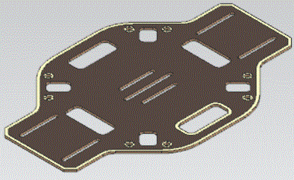 JJ5571-四旋翼无人机机体底板注塑模具设计【含UG三维图】