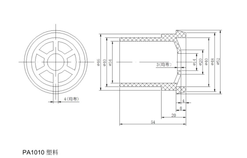 JJ5899-衬筒注塑模具设计-长54