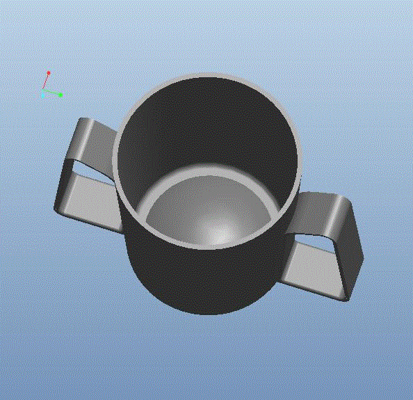 JJ6136-大耳朵儿童喝水杯注塑模具设计【含Proe三维图】