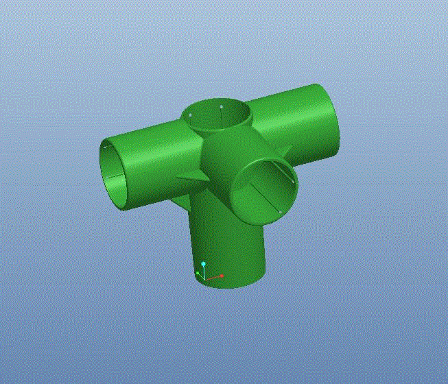 JJ6183-D25衣柜四通塑料接口的注塑模具设计【含Proe三维图】