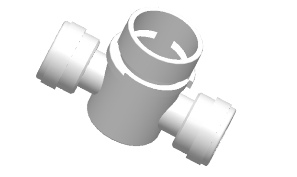JJ6230-净水器进水开关球阀注塑模具设计-三通【含Proe三维图】