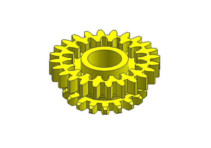 JJ6245-四板式斜销哈夫分型推管推件齿轮注塑模具设计【含UG三维图】