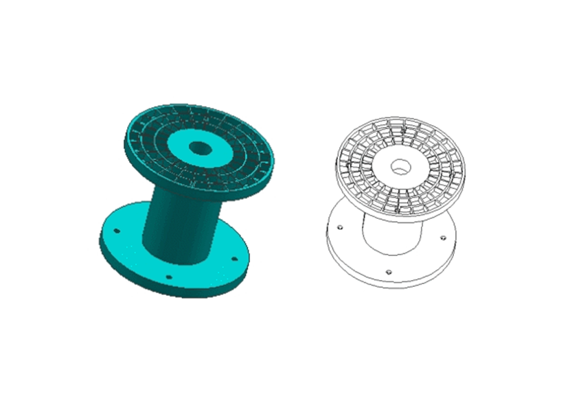 JJ6249-线轮注塑模具设计-绕线轴盘【含UG三维图】