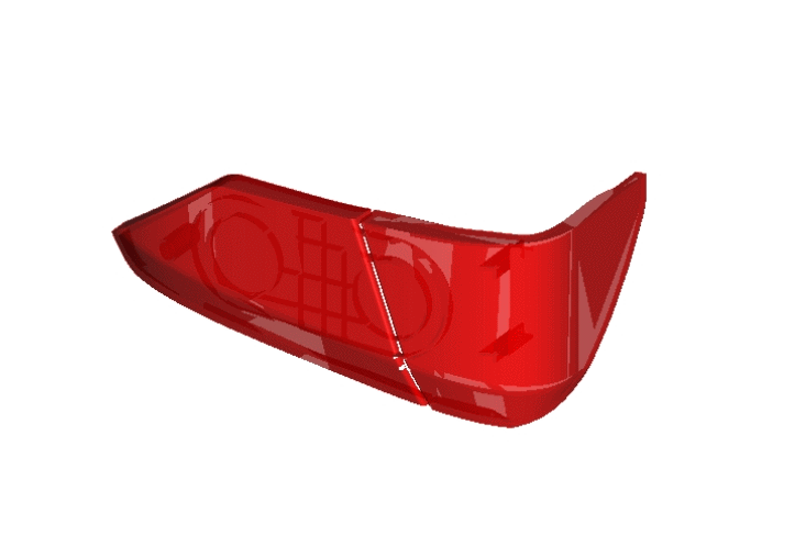 Z1351-新朗逸后车灯外面罩注塑模具设计【含Proe三维图】