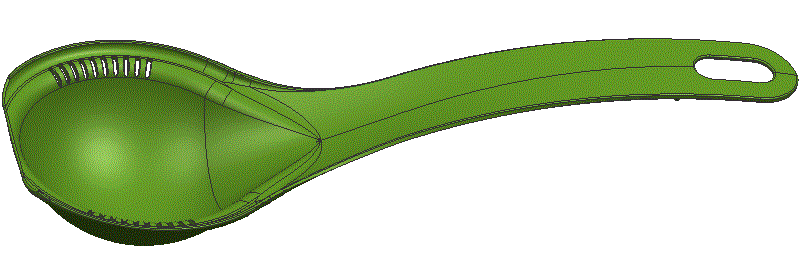 JJ6454-勺子注塑模具设计含型腔编程仿真加工【含UG三维图】