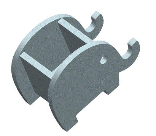 JJ6543-大象笔筒注塑模具设计【含Proe三维图】