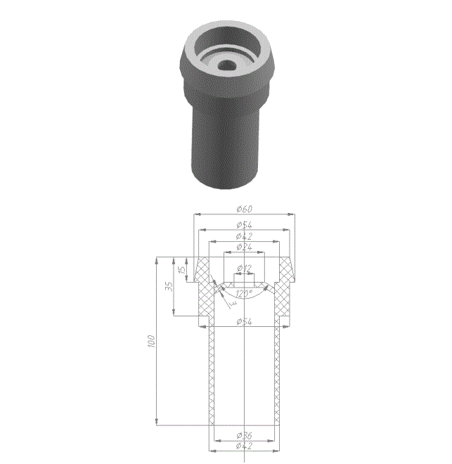 JJ6743-φ60X100衬筒注塑模具设计【含UG三维图】