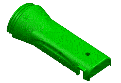 JJ6866-LED手电筒外壳注塑模具设计【含模流分析及UG三维图】