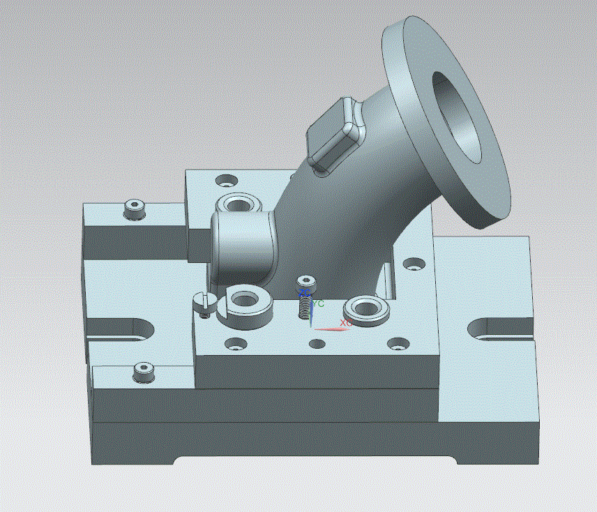 JJ7038-弯头接头加工工艺及钻底面4-φ11孔夹具设计-管接夹头【含UG三维图】