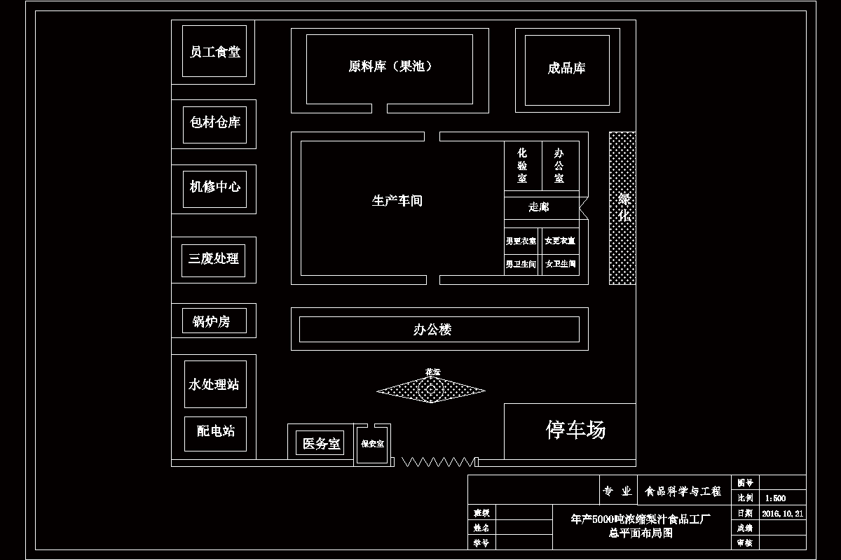 JJ7044-年产5000吨浓缩梨汁食品工厂设计