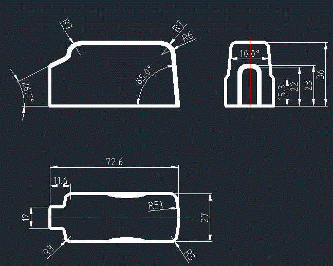JJ5532-充电器外壳注塑模具设计-长72.6