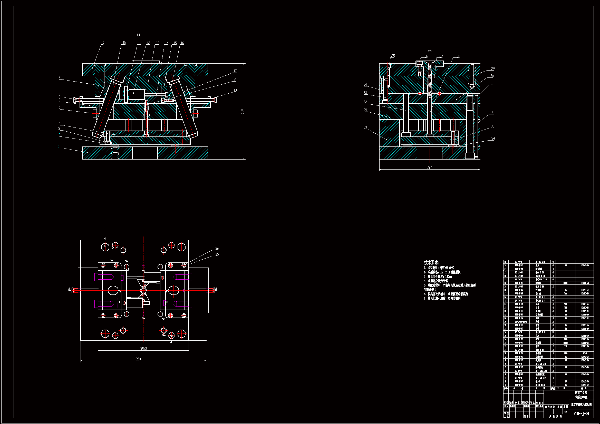 JJ5545-通管零件注塑模具设计