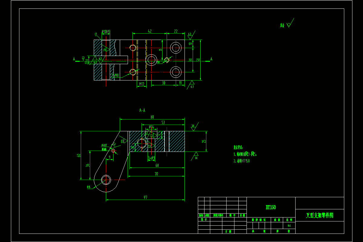 JJ7763-叉型支架机械加工工艺与工装夹具设计-钻M12孔