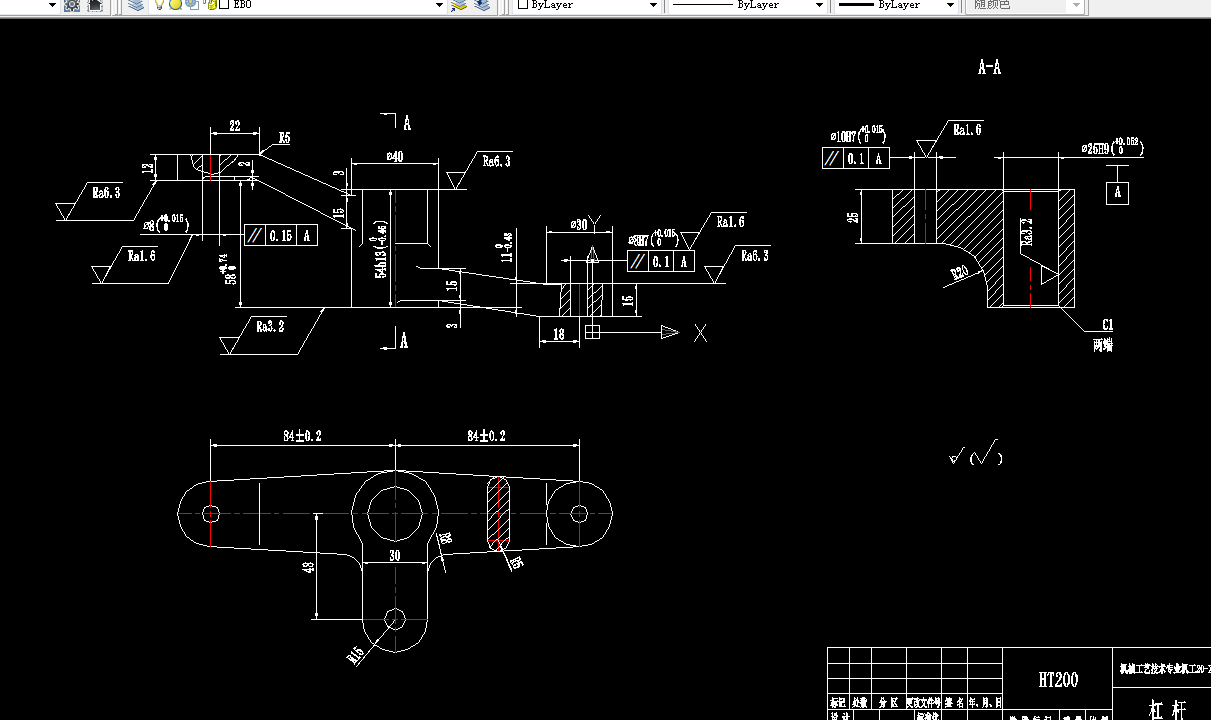 K1226-等臂杠杆加工工艺及钻φ10孔夹具设计