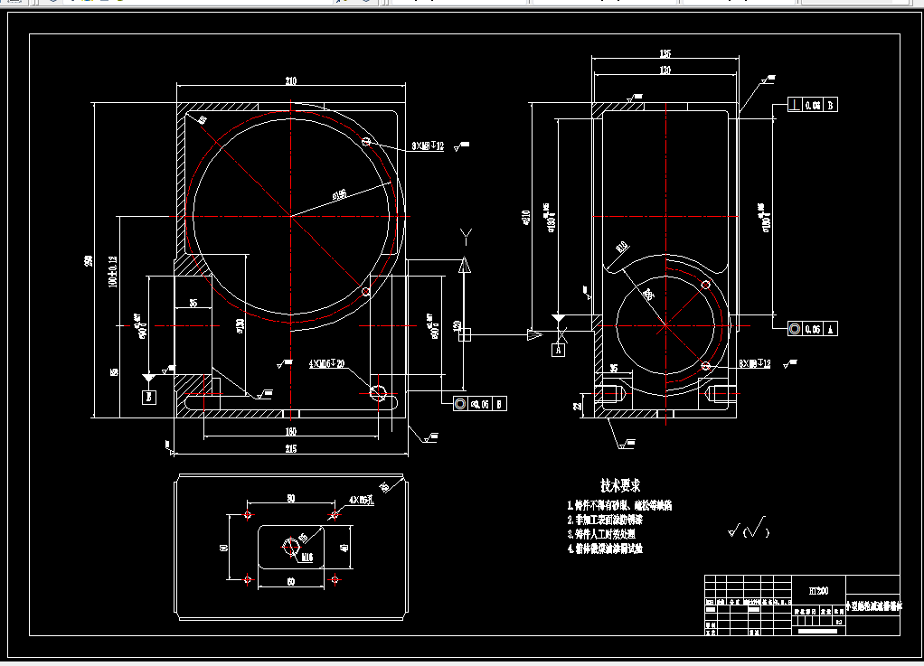 K1242-蜗轮减速箱体加工工艺及镗φ180孔夹具设计[含SW三维图]