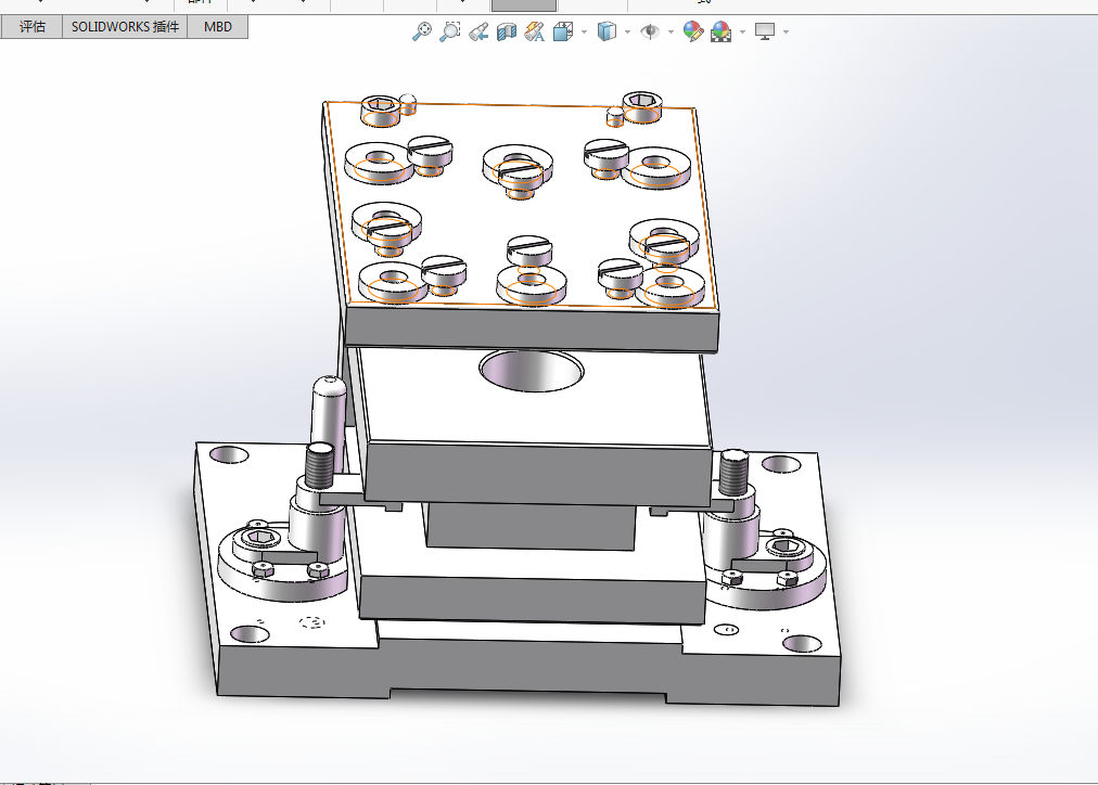 V529B-方刀架加工工艺及钻8-M12螺纹底孔夹具设计[含SW三维图]
