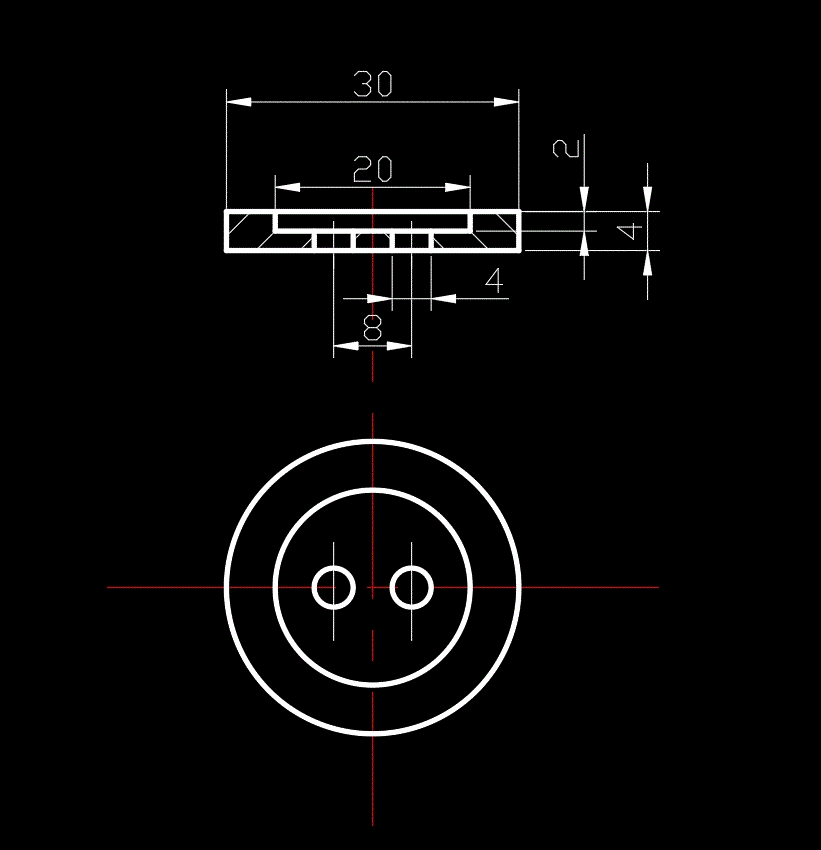 JJ7687-纽扣塑料注塑模具设计