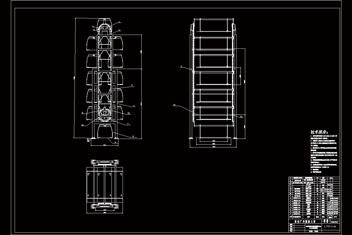 JJ8265-电动两轮车垂直循环式立体车库设计
