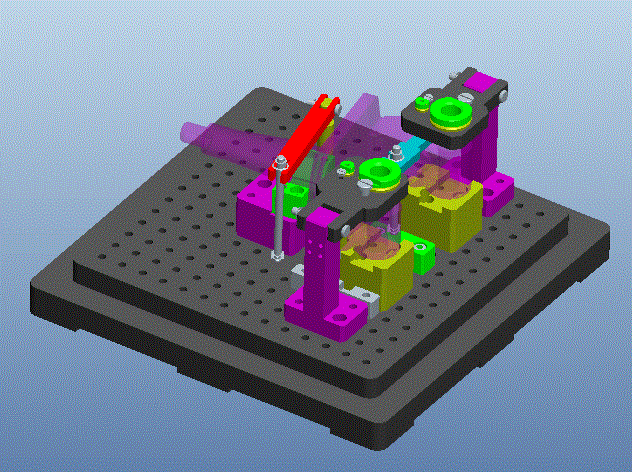 JJ8337-转向节内孔车组合夹具设计及分析[含Proe三维图]