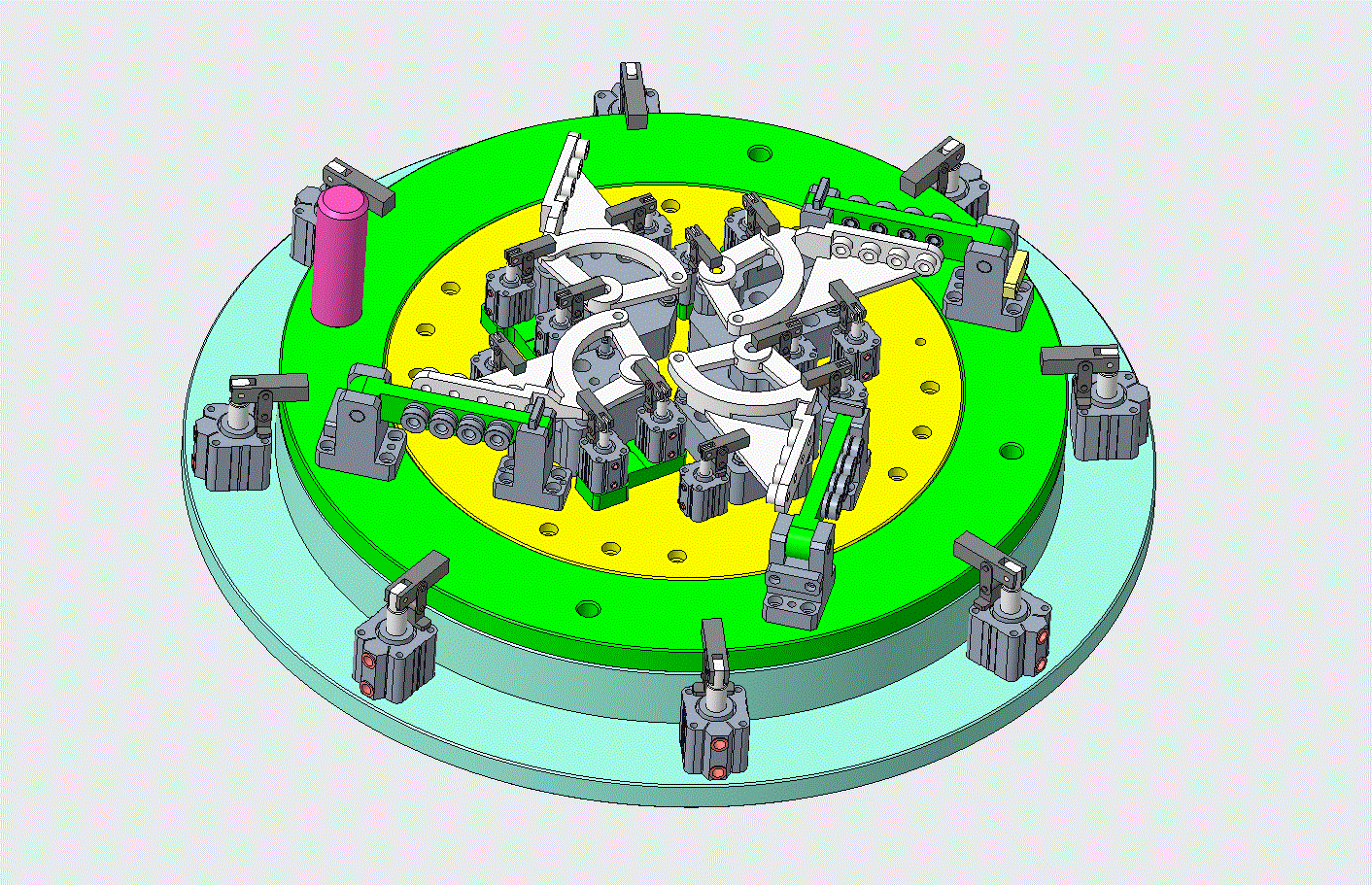JJ8360-转速器盘多工位专用夹具设计[含Creo三维图]