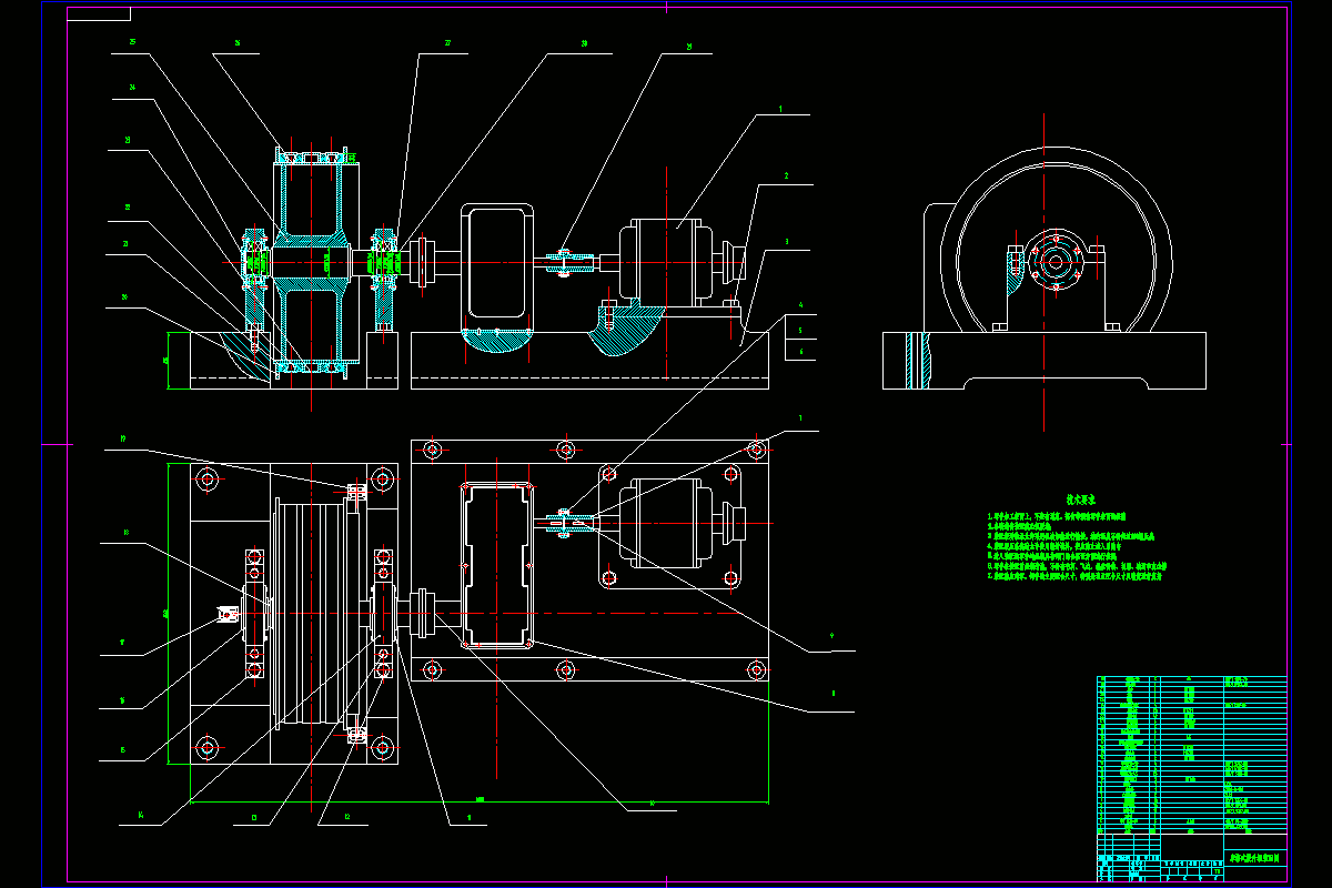 JJ7886-多绳摩擦式提升机的设计