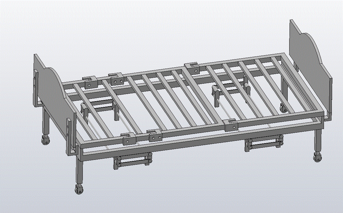 JJ8430-偏瘫翻身护理床设计[含SW三维图]