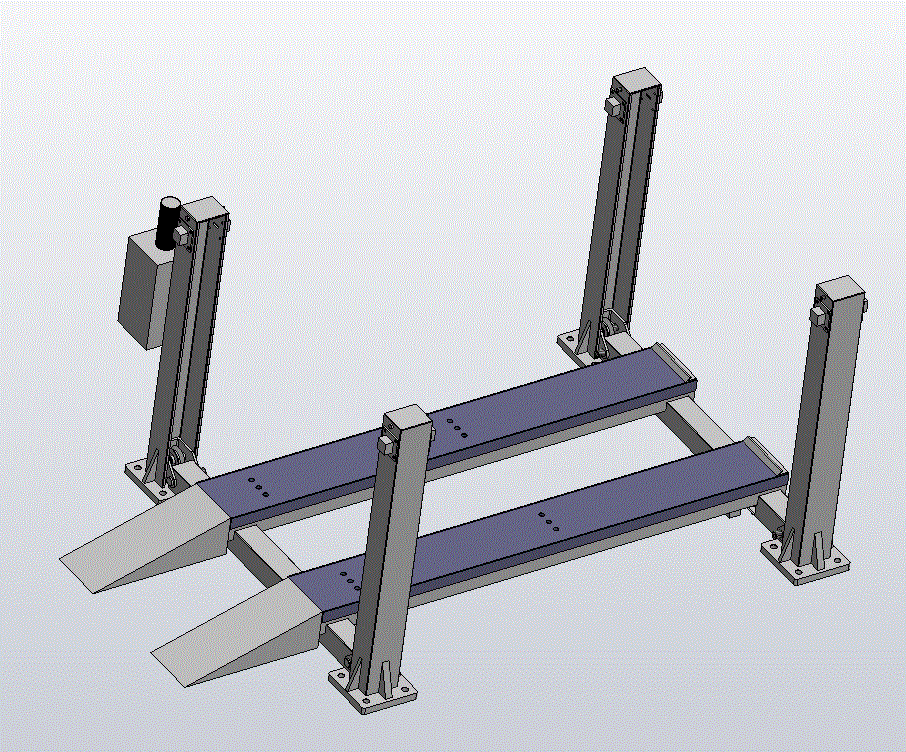 JJ8646-四柱液压式汽车举升机的设计【含SW三维图】