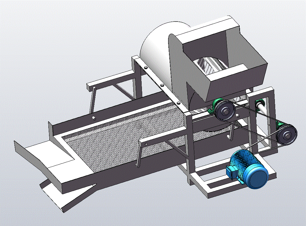 JJ8708-葵花饼脱粒葵花脱粒机设计[含SW三维图]
